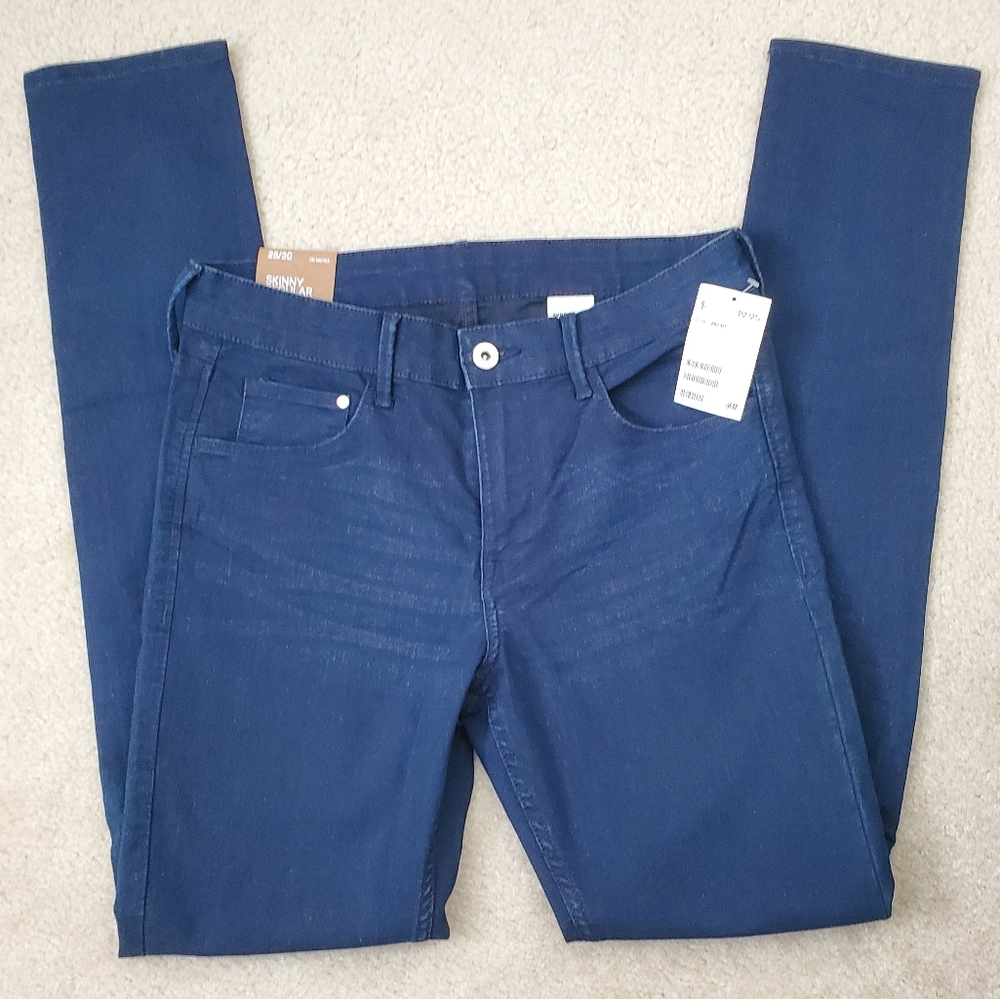 NWT New H&M Skinny Blue Jeans Indigo 28/30